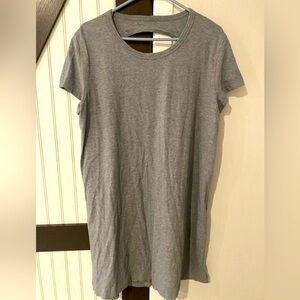 Lululemon Day Tripper Dress Pima Cotton Casual Short Sleeve Heathered Grey 10